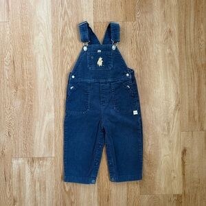 Vintage Classic Pooh Overalls Corduroy Blue Size 18M Toddler Baby Embroidered